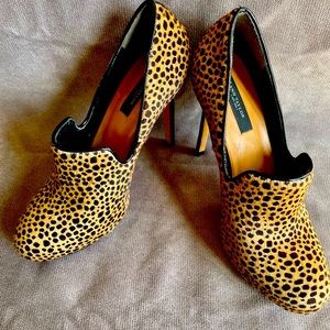Ann Taylor Calf Hair Leopard Print Pumps